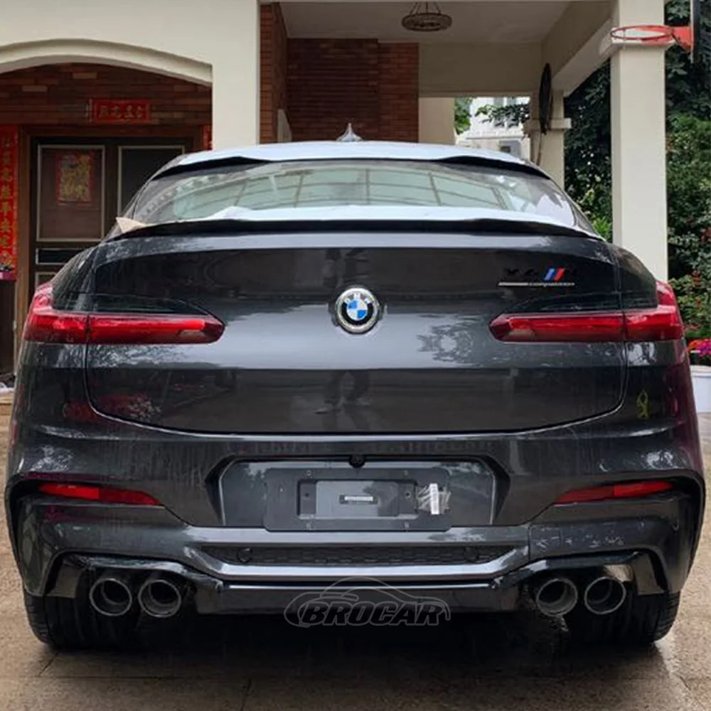 Спойлер для заднего багажника BMW X4 G02 2019 2020 2021 2022 черный спойлер из АБС-материала