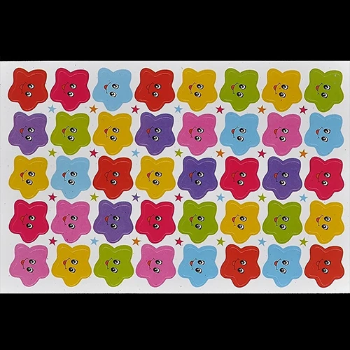 Pegatinas de estrellas y sonrisa para ni&ntilde;os, etiqueta de recompensa para maestro, &aacute;lbum de recortes, juguetes cl&aacute;sicos decorativos, 10 hojas-3