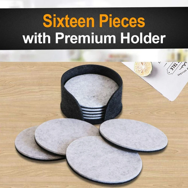 Годные войлочные подставки для напитков абсорбирующие с держателем настольные