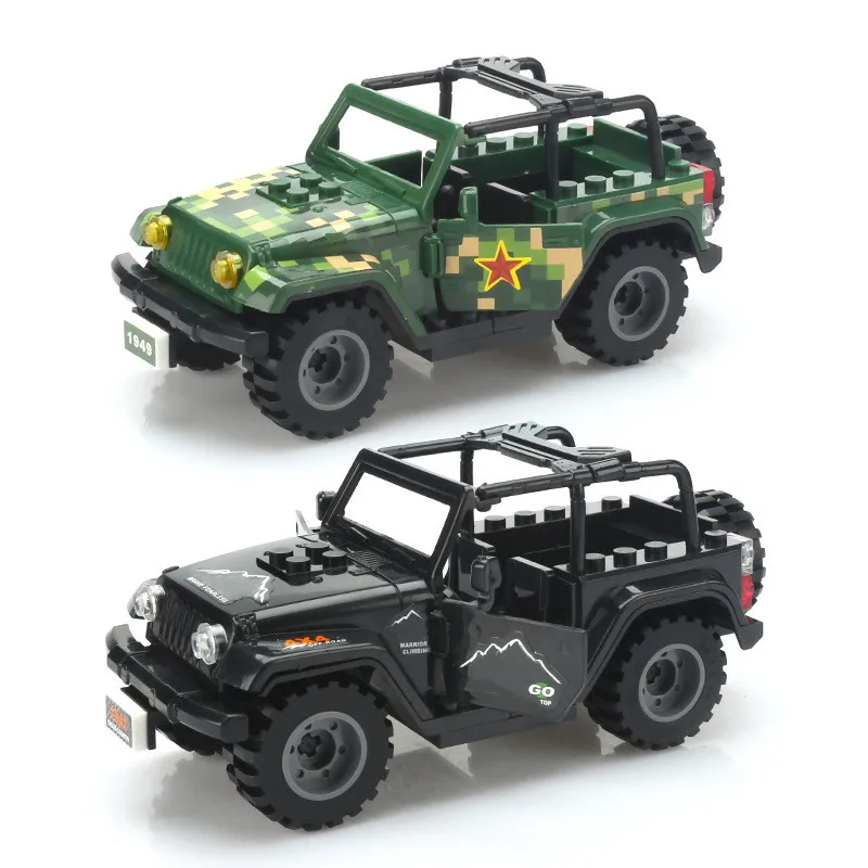 

Армированный автомобиль Swat, штурмовой автомобиль, военный строительный блок, оружие Второй мировой войны, модель солдата, кирпичная игрушк...