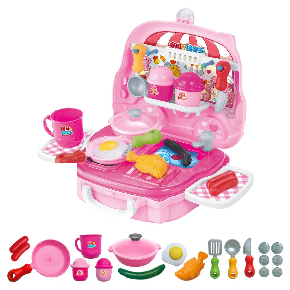 Ролевые игры кухня Popin Cookin Zabawki Juguetes Para nignos Juguetes niuna Cozinha Infantil кухонный набор девочка игрушки для детей - Цвет: KITCHEN TOY