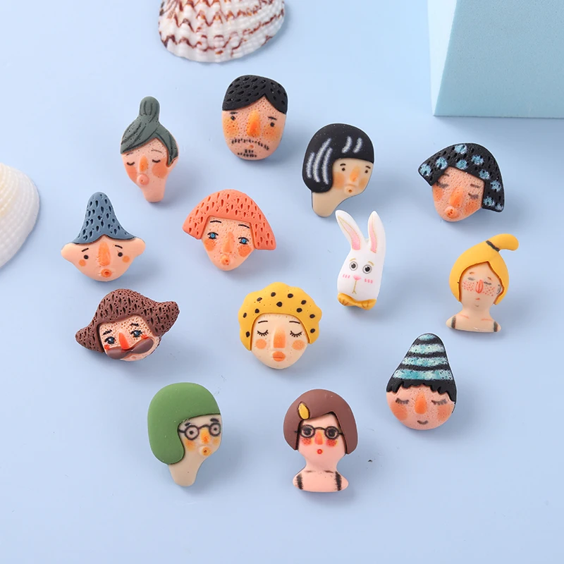 

Cartoon Cute Character Enamel Pins Head Portrait Women Men Boy Girl Plastic Brooches Bag Hat Lapel Pin Badge Gift for Kids