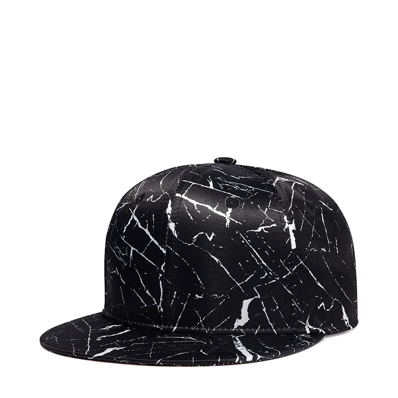 Crack Fissure Rip Rift Marble Slab Chipped Fragmented Fractured Street Skate Mosaic Street Cap Men Fashion Snapback Baseball Hat