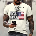 Мужская футболка с коротким рукавом, футболка большого размера с 3D-принтом флага в уличном стиле, лето 2021