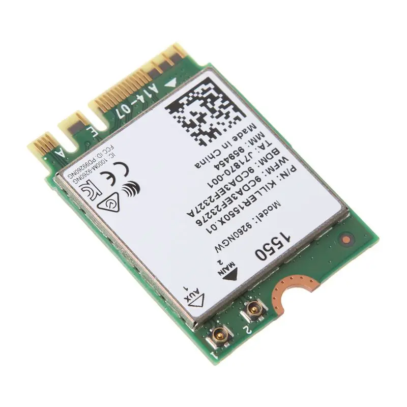 

For Killer 1550 In-tel 9260 9260NGW NGFF 1730Mbps Wireless Card WiFi Bluetooth 5.0 802.11ac Net-work Card X6HA