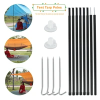 2pcs tent pole tarp support pole replacement poles tent awning accessories for beach camping hiking canopy shelters