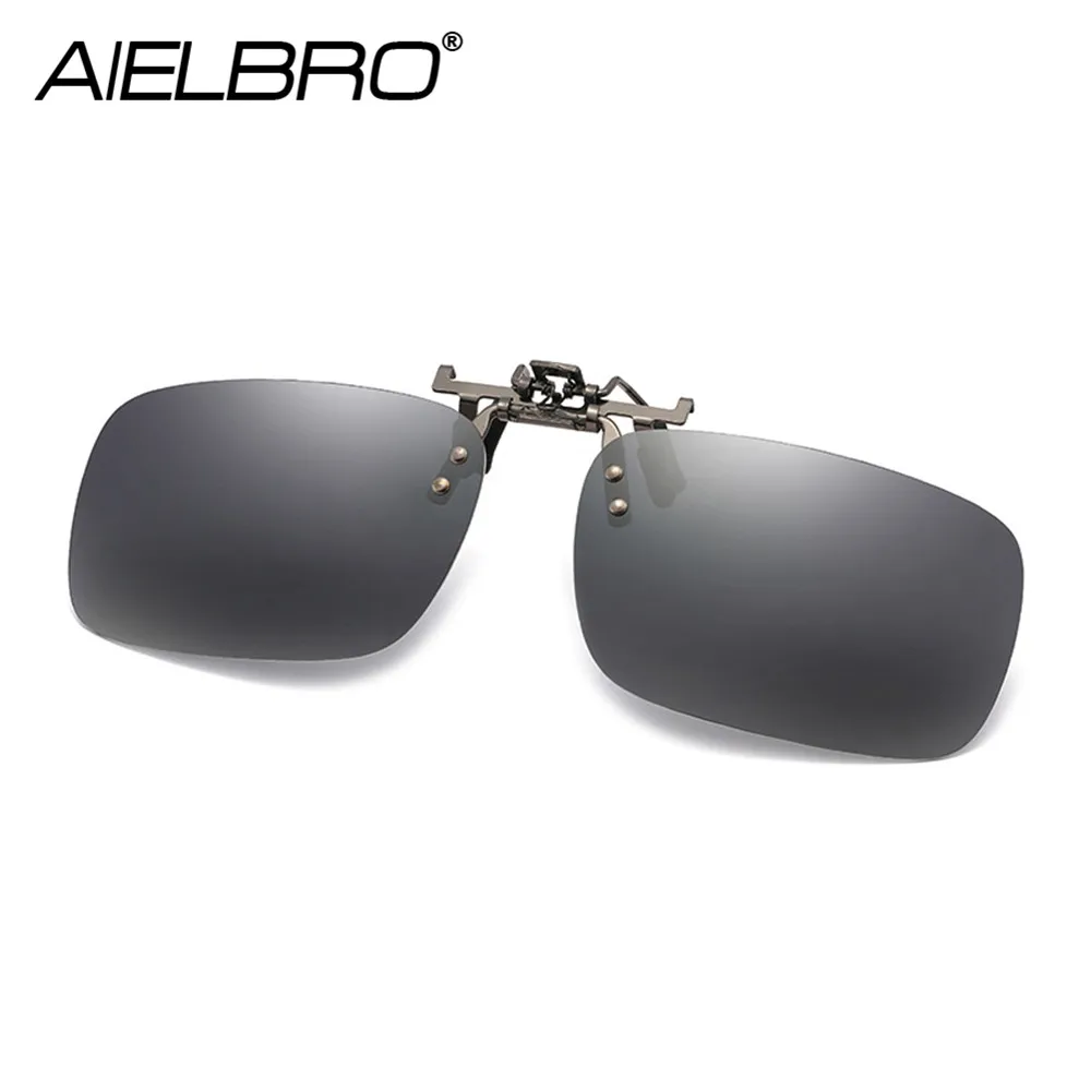 AIELBRO поляризованные солнцезащитные очки с зажимом для вождения на открытом