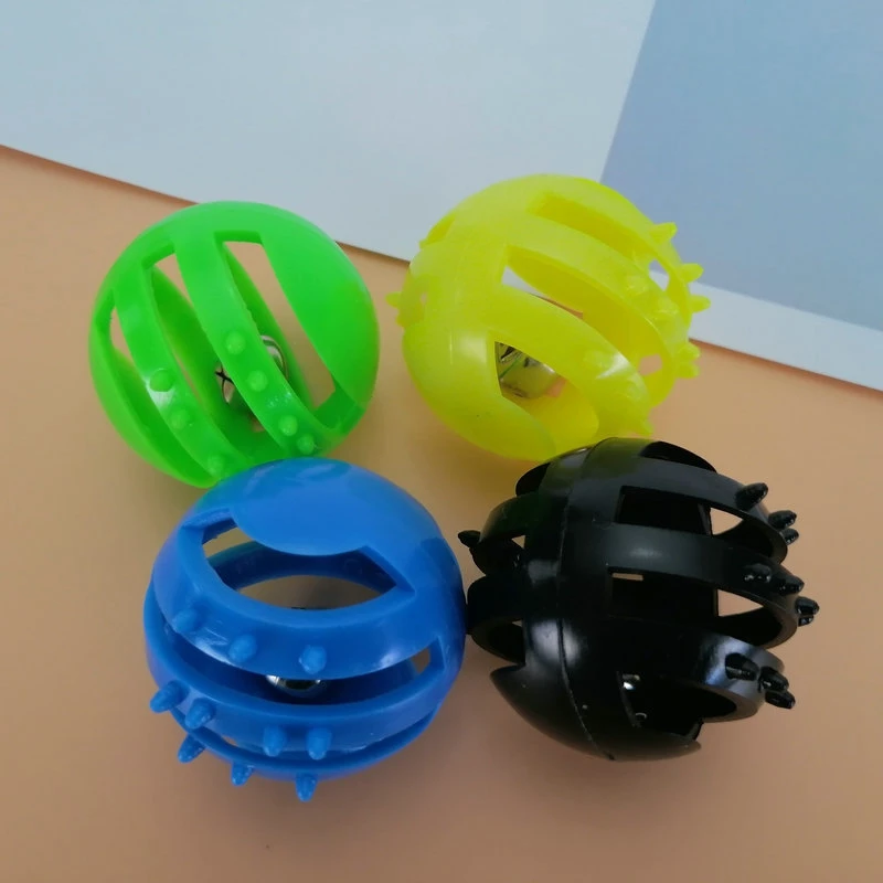 

2pcs Toys For Cats Ball With Bell Ring Playing Chew Rattle Scratch Plastic Ball Interactive Cat Training Toys Pet Cat Supply