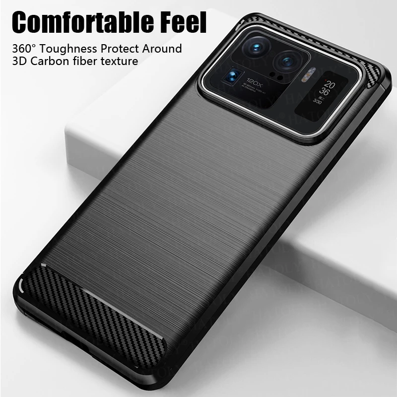 

For Xiaomi Mi 11 Ultra Case Cover Shockproof Bumper Soft Silicone Slim Carbon Fiber Phone Cover For Xiaomi Mi 11 12 Ultra Case