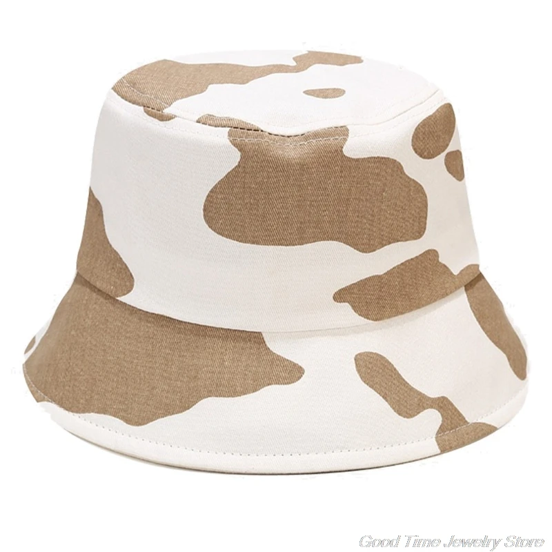 

Women Men Vintage Multicolor Cow Print Bucket Hat Harajuku Hip Hop Outdoor Sun Protection Foldable Panama Fisherman Cap A20 2