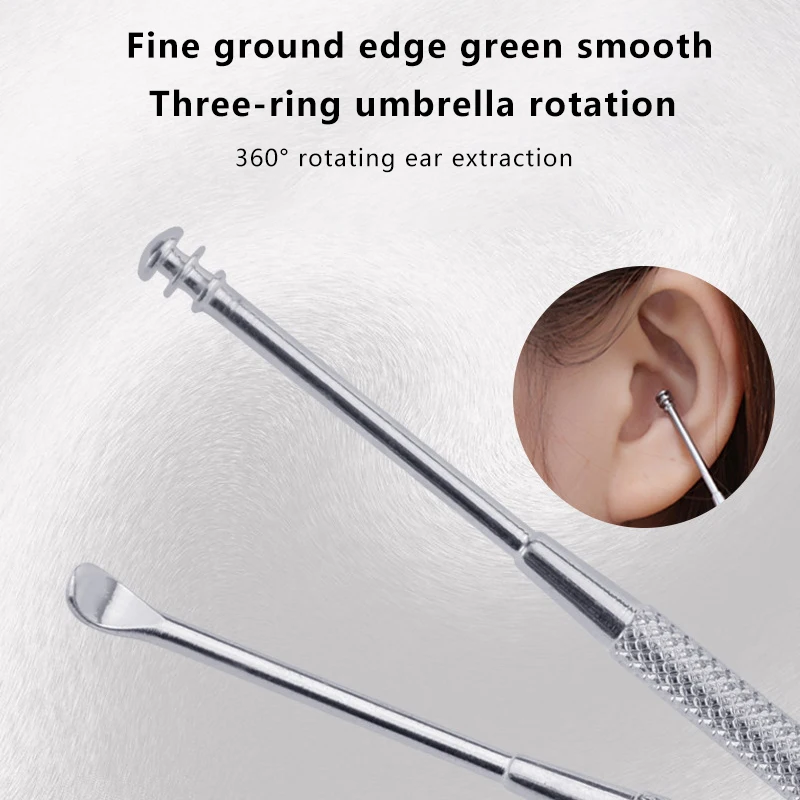

8 Pcs Premium Ear Wax Pickers Stainless Steel Ear Picks Wax Removal Curette Remover Cleaner Ear Care Tool Ear Pick Beauty Tools