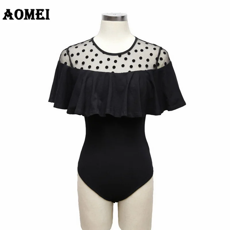 Женский боди комбинезон из лоскутного кружева сексуальный тюль прозрачные