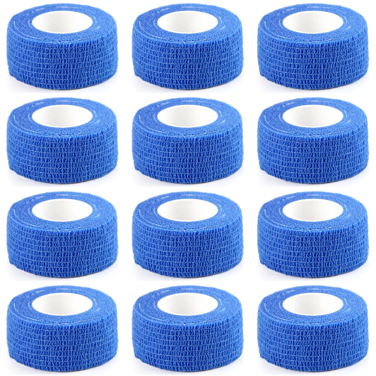 12 Rolls Self Adhesive Bandages Vet Wrap Athletic Cohesive Bandage for Sports Injury Strain Knee Wrist Ankle Sprains