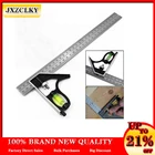 12 дюймов 300 мм Регулируемая комбинированная квадратная угловая линейка из нержавеющей стали 4590 градусов многофункциональный измерительный инструмент для деревообработки Combination Square Angle Ruler