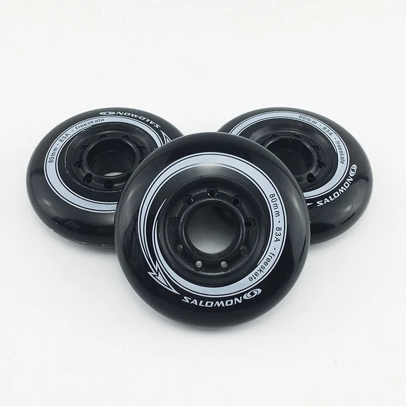 JAPY 80mm 83A Inline Skates Wheels 8PCS/EST Skating Roller Black Slalom Sliding FSK Patines Tires | Спорт и развлечения