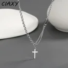 Женское ожерелье с крестом из серебра 925 пробы
