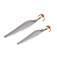 ftk 1pc 7g12g 55mm70mm gold silver hard baits metal spinner spoon winter ice fishing lure with treble hook for trout pike