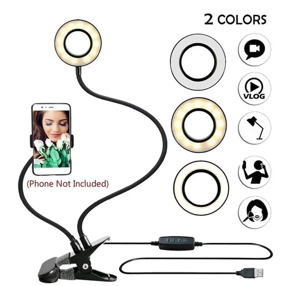 

Universal Ring Fill Light Live Broadcast White Portable Dimmable Selfie Ring Light Stand Lighting Black Ring Light Photo Sudio