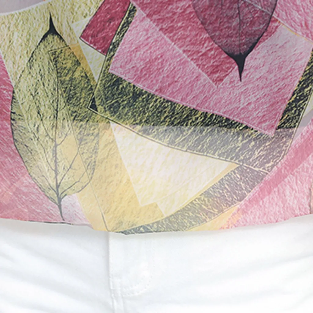 2020 женская футболка с О-образным вырезом шифоновая принтом летучая мышь короткий