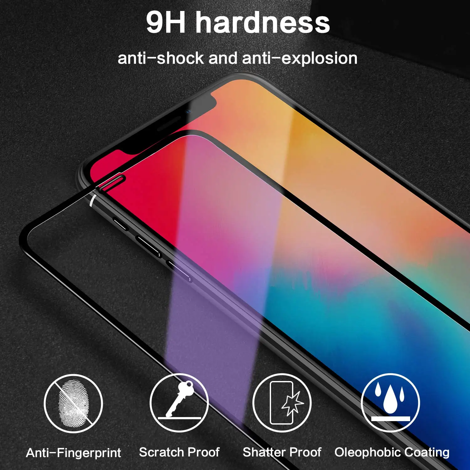 [2 шт] протектор экрана из закаленного стекла для iPhone Xs Max XR 8 Plus анти-синий луч 3D