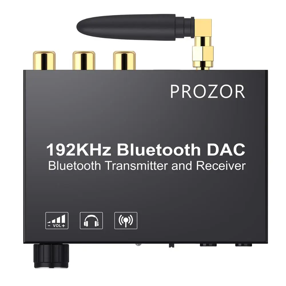 PROZOR беспроводной DAC цифровой в аналоговый аудио конвертер адаптер Bluetooth