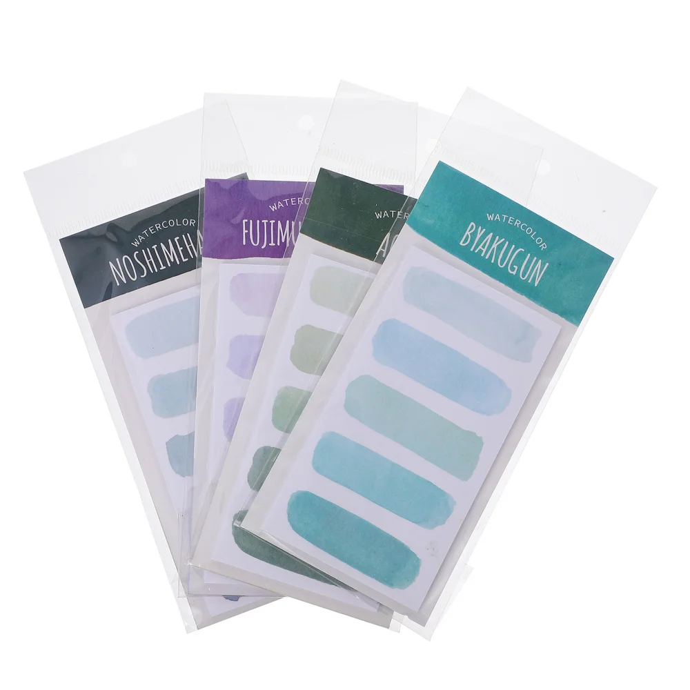 

4 Sets of Adhesive Notes Note Labels Reminder Sticker Classification Stickers