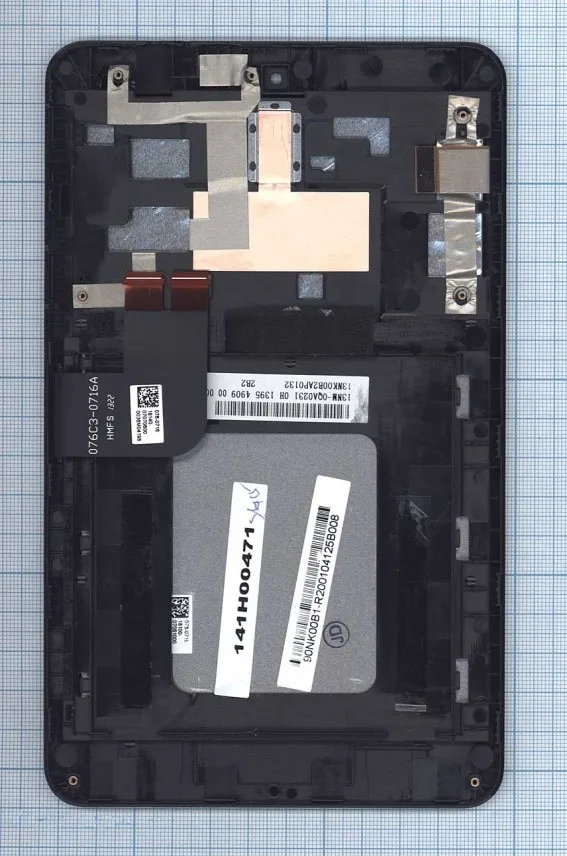 Дисплей (матрица + тачскрин) для планшета Asus MeMO Pad HD ME173 ME173X черный с рамкой - купить