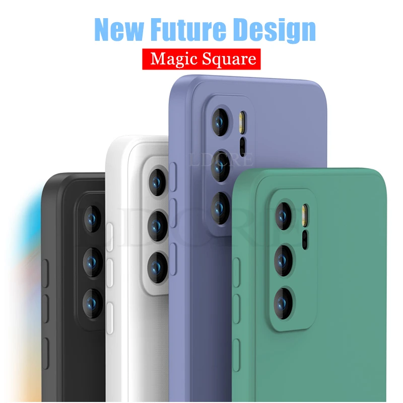 Чехол для Huawei P40 Pro Magic Square силиконовый нескользящий Оригинальный чехол P30 Nova 7 7SE