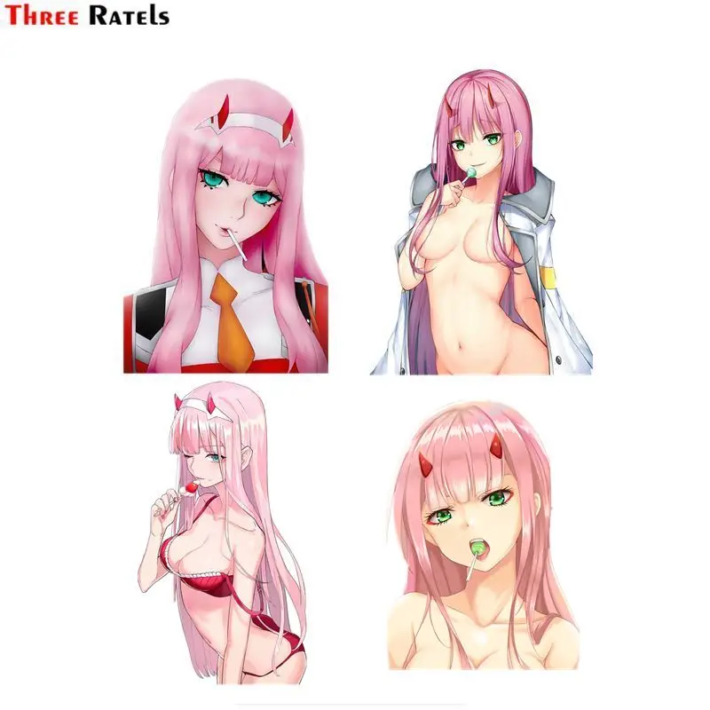 Three Ratels FC529 дорогой в Franxx 002 Zero Two Аниме Сексуальная девушка наклейка|Наклейки на
