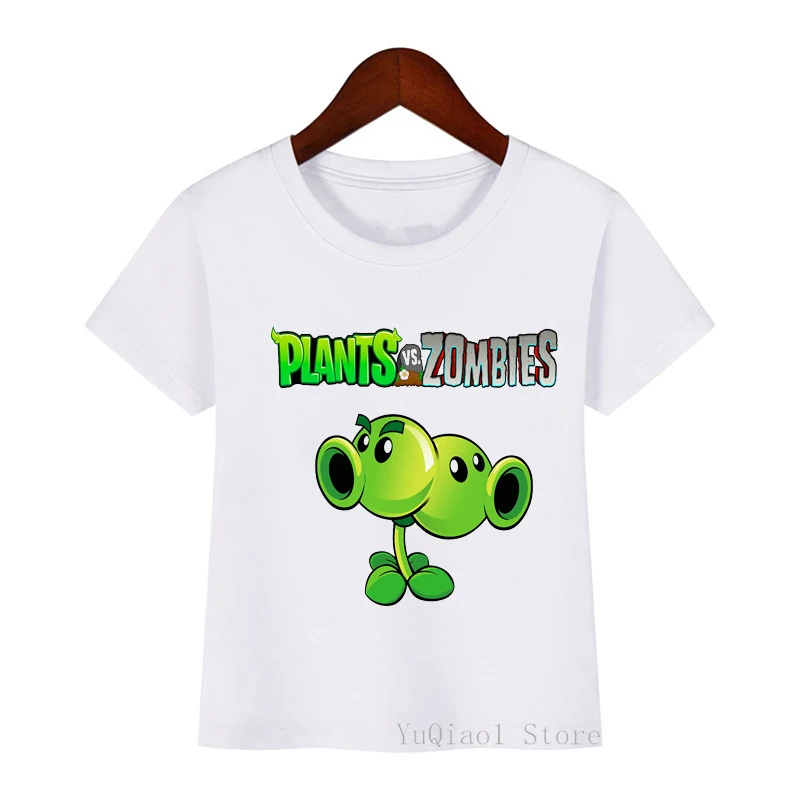 

Funny kids tshirt plants and zombies printed boys t shirt lovely girls clothes summer camisetas cute child t-shirts graphic tees