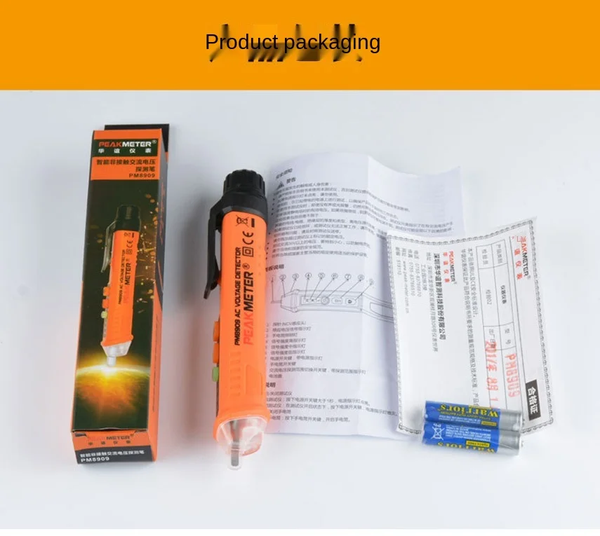 

Pm8909 intelligent measuring pen electrician non contact AC voltage detecting pen electroscope