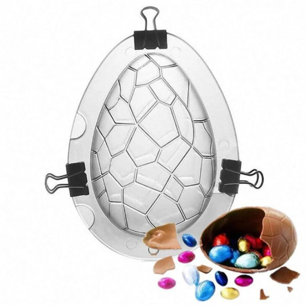 

5pcs/lot Egg 3D Chocolate Mould Reusable Baking Craft Fondant Cake Sugar Durable Easter Egg Shape Crystal Mold