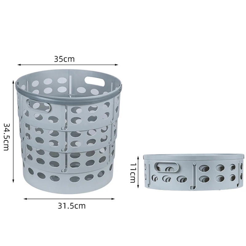 

Folding Storage Laundry Basket Plastic Dirty Clothes Basket Car Toy Storage Basket Toiletries Storage Bathroom Tool Space Saving