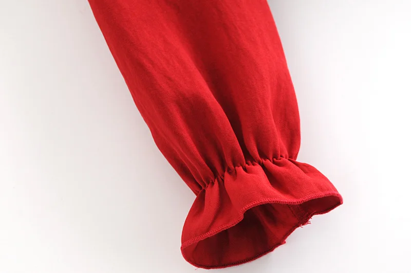 Новая модная женская Красная Эластичная блузка с открытыми плечами рубашки