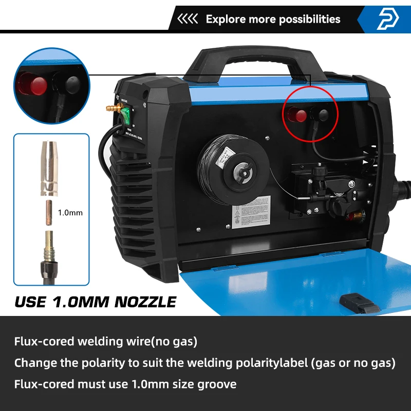 Сварочный аппарат 3 в 1 PROSTORMER 220 В флюс-Cored Wire для сварки электросварки сделай сам -