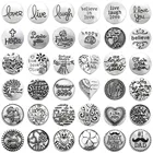 5 шт.лот, ювелирные изделия с заклепками смейся, живи, любовь, 18 мм, винтажные металлические заклепки для браслета