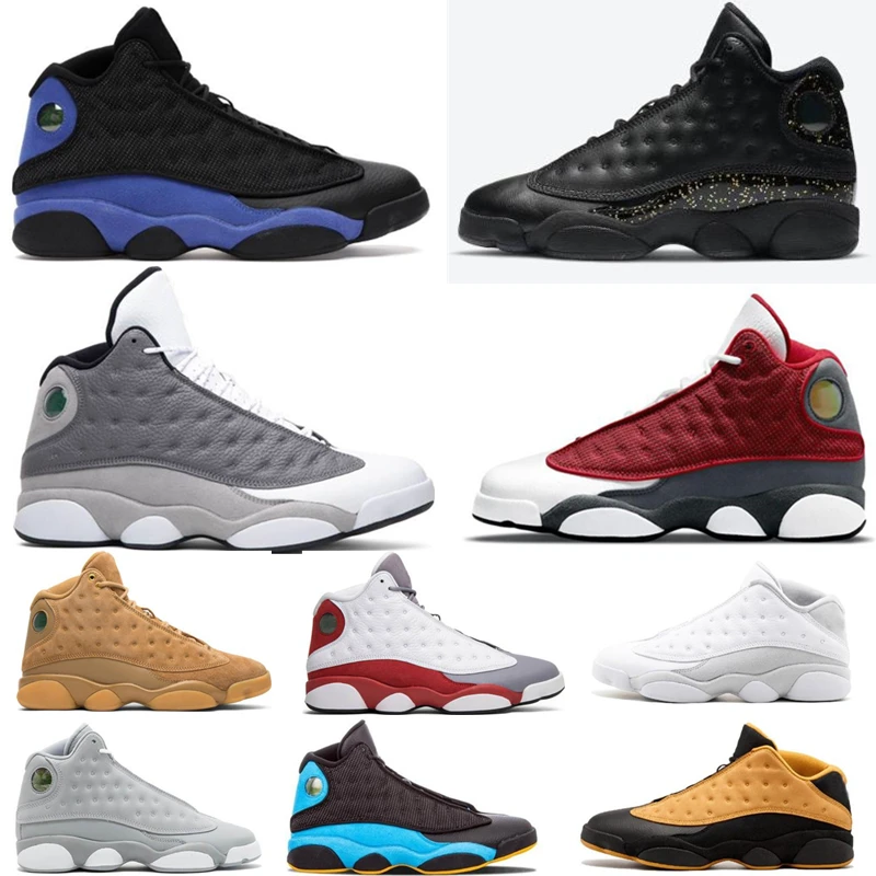 

13 13s Basketball Shoes Men Women Island Green Black Hyper RoyalÂ Low Black Cat Lucky Green Red Flint Trainers Sports US7-12