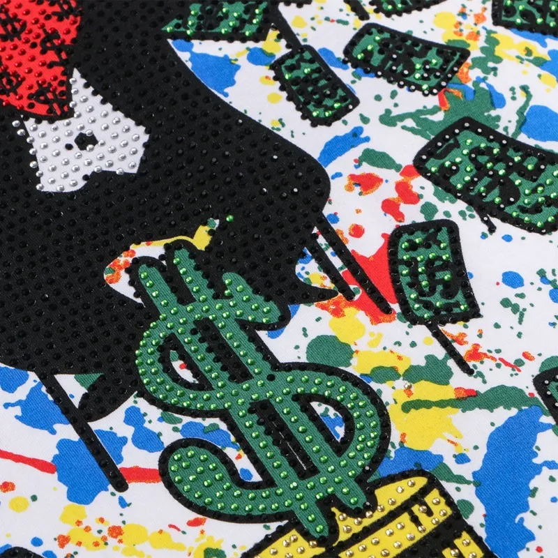 

New Fashion Bear Tee shirt Men Short Sleeve Tops Plein T-shirt Pure Cotton Men's O-neck Top Street Gothic Style Manche courte