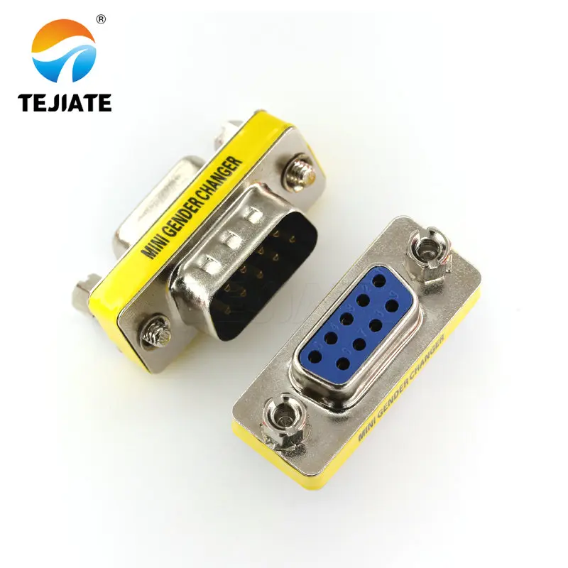 2 шт. DB9 9Pin папа-папа мини-адаптер для смены пола RS232 последовательный разъем