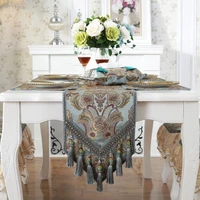 european style table runner multi size tassels table runner home decoration classical table runners cover luxury camino de mesa