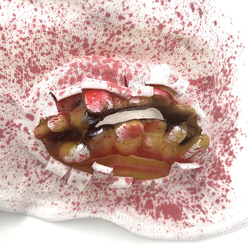 

2Pcs Halloween Horror Prop Zombies Vampires Blood Mask Scary Decoration Trick Teeth Mouth-Muffle