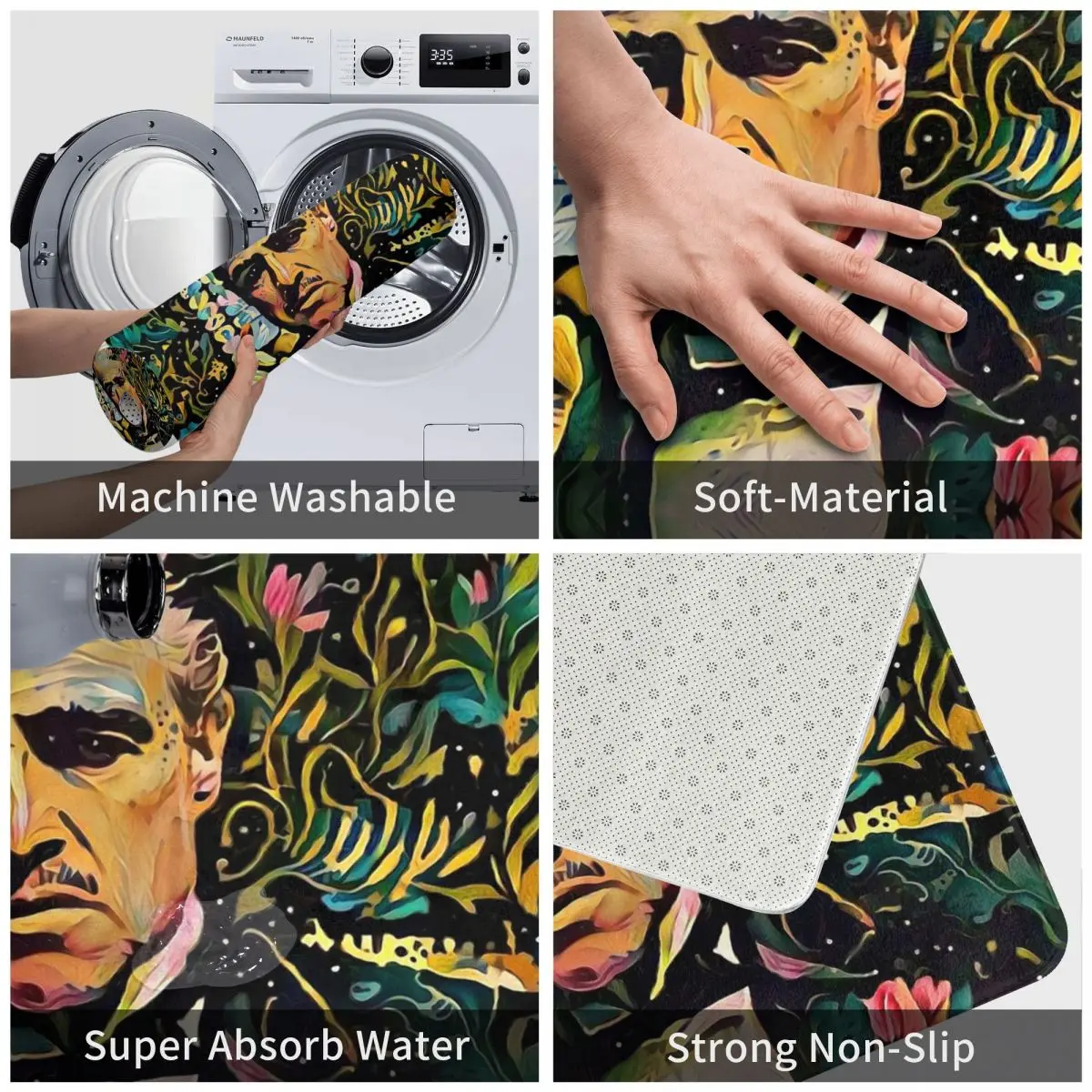 Абстрактный напольный коврик крестного отца ковер полиэстер нескользящий Декор