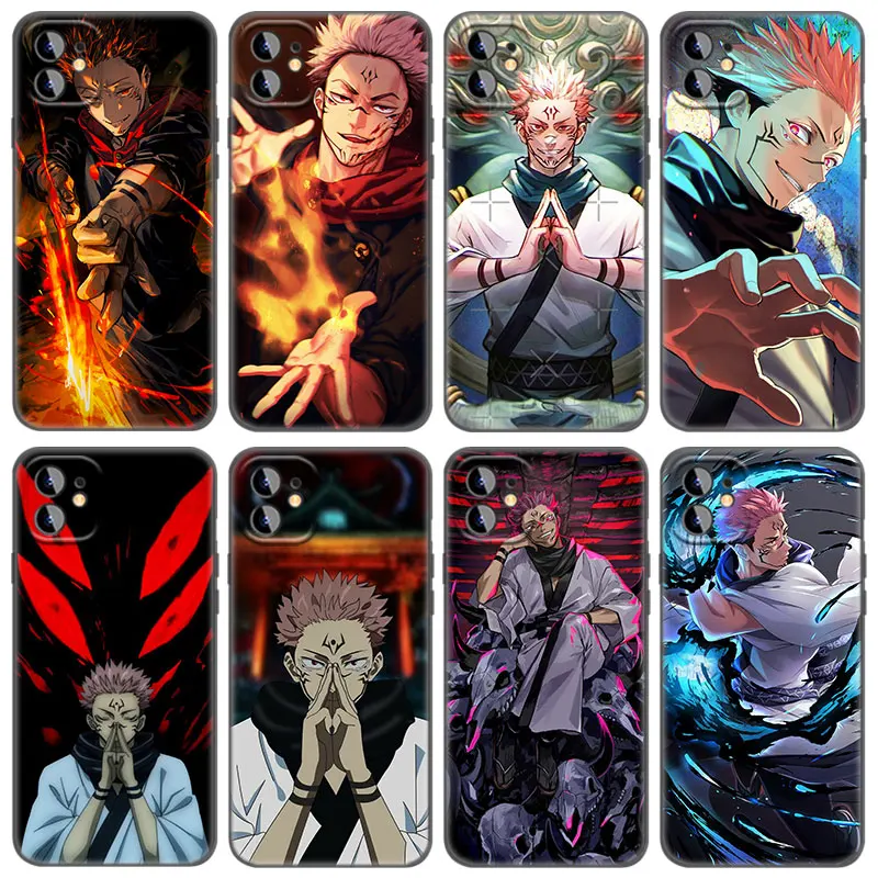 Чехол для телефона с рисунком из аниме джутсу Kaisen Sukuna Apple iPhone 13 12 Mini 11 Pro Max XR X XS MAX 6 6S