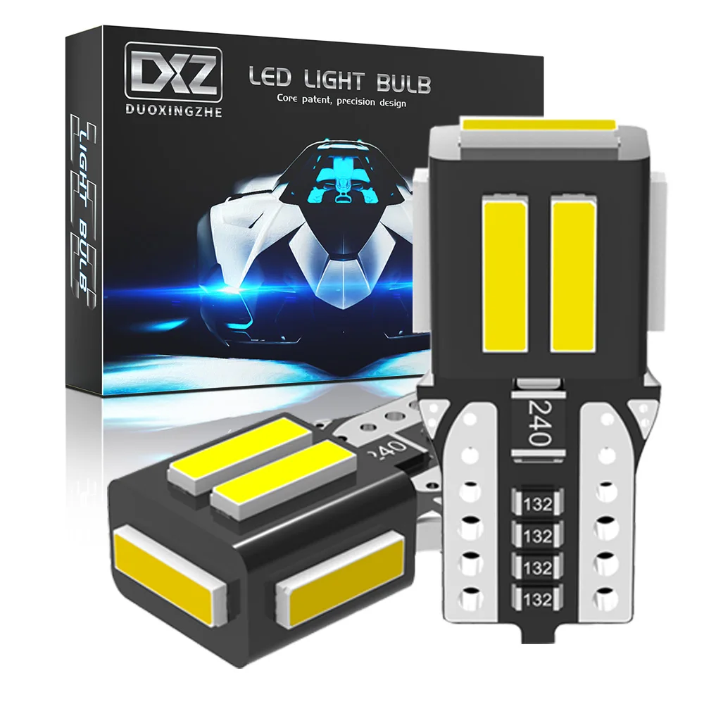 DXZ 2 шт. Canbus W5W T10 светодиодный лампы 7SMD 12V WY5W 194 Автомобильный Интерьер Карта Купол парковочный зазор светильник Авто фонарь освещения номерного знака 6500K
