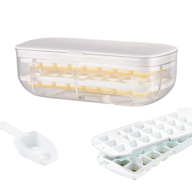 

Larger Capacity Ice Cube Tray BPA Free Storing Freezing Baby Food Cooking DIY Mould Summer Drink Prevent Ice from Odor