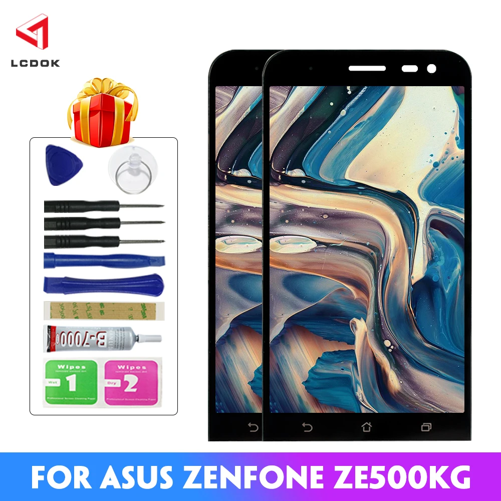 ЖК дисплей для Asus Zenfone 2 Laser ZE500KL ze500кг сенсорный экран с дигитайзером в сборе