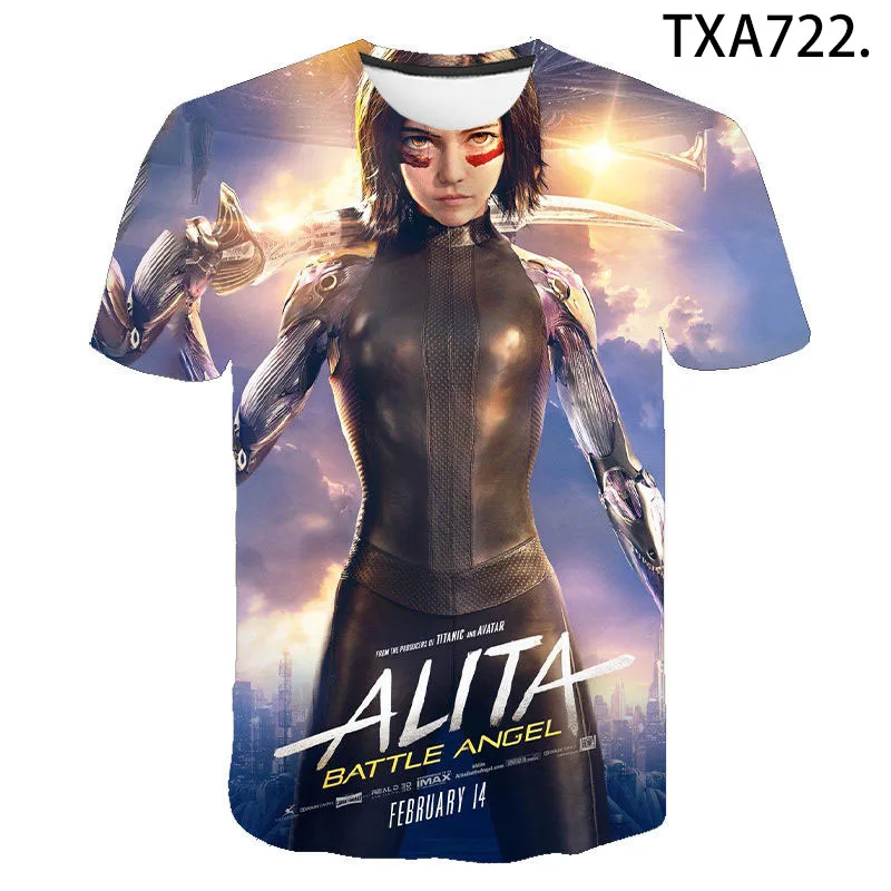 

Футболка Летняя с 3D-принтом Алита «Ангел Битвы»