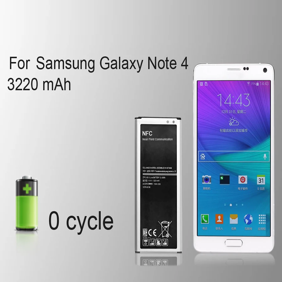 Оригинальный аккумулятор PINZHENG для мобильного телефона Samsung Galaxy Note 4 N910 N910C N910A N910V