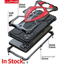 Luphie Metal 360 Full Protect Armor Case For Samsung Galaxy A72 Cover A52 Funda 5G 4G Coque Phone Rubber Gel Shockproof Cases