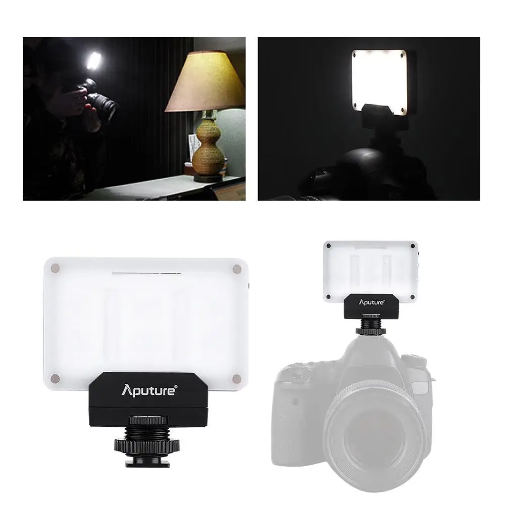 Светодиодный мини светильник Aputure для видеосъемки pockable TLCI/CRI 95 + на камере